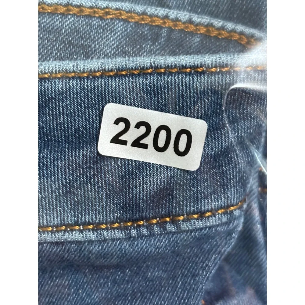 Free People Bell Bottom Jeans High Rise Raw Hem Dark Wash Denim Flare W 27R - Picture 13 of 13